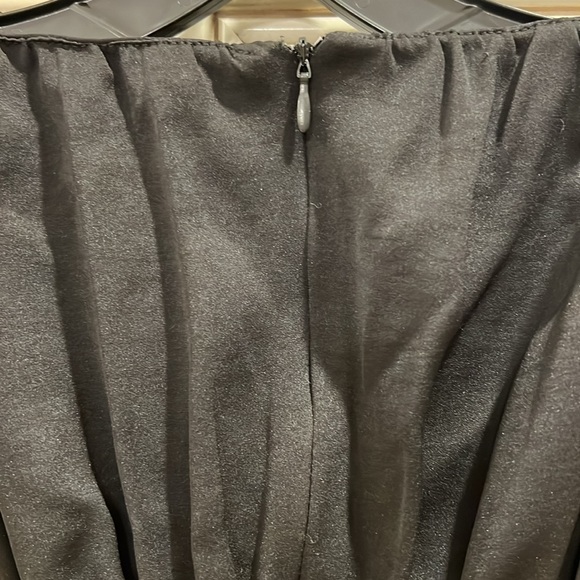 Zara Black Rusched Mini Dress with Padded Shoulders NWT $69.90 - Picture 6 of 11